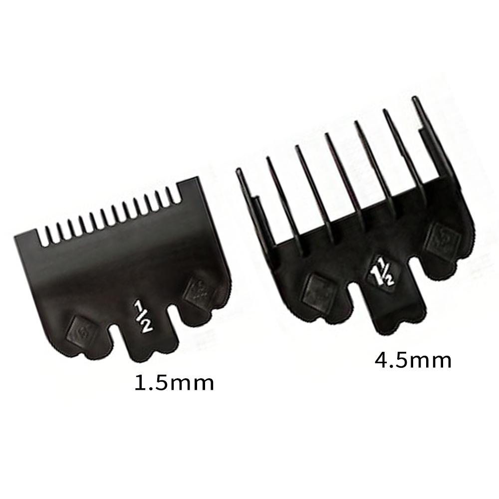 2Pcs Professional Hair Cutting Guide Comb Clipper Limit Comb Trimmer Cutting Styling Tools Attachment Compatible 1.5mm 4.5mm