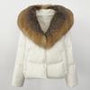 OFTBUY 2024 Autumn Winter New Silver Fox Fur Detachable Fur Collar Splicing Down Jacket Women Thickened Warm Coat 90% White Duck Down