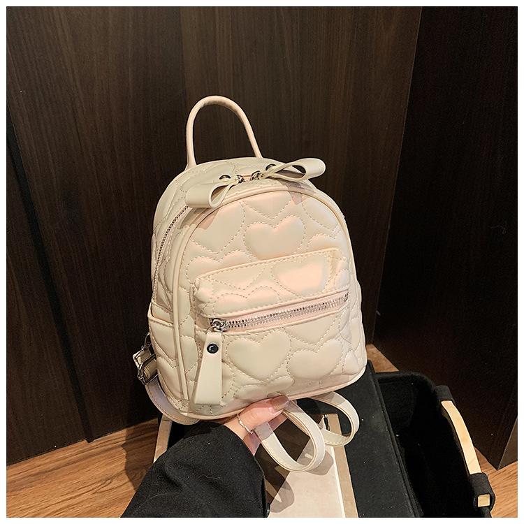 

Мини-рюкзак женская сумка осень новый трендовый высококлассный ромбовидный повседневный универсальный дорожный маленький рюкзак розовый