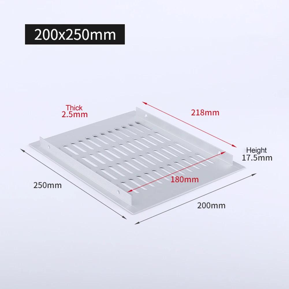 

200 мм прямокутна вентиляційна кришка з алюмінієвого сплаву вентиляційна решітка для шафи для взуття шафа меблі вентилятор сітка