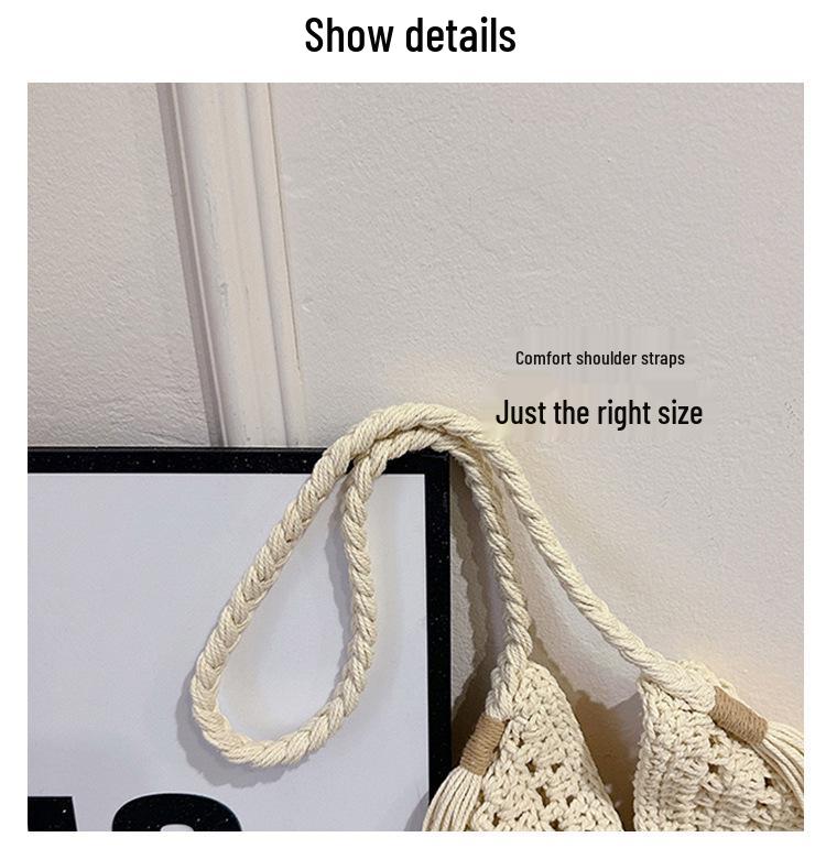 2025 Retro Mångsidig Vävd Handväska med Stor Kapacitet - Stilfull, Utskuren Design för Pendlar