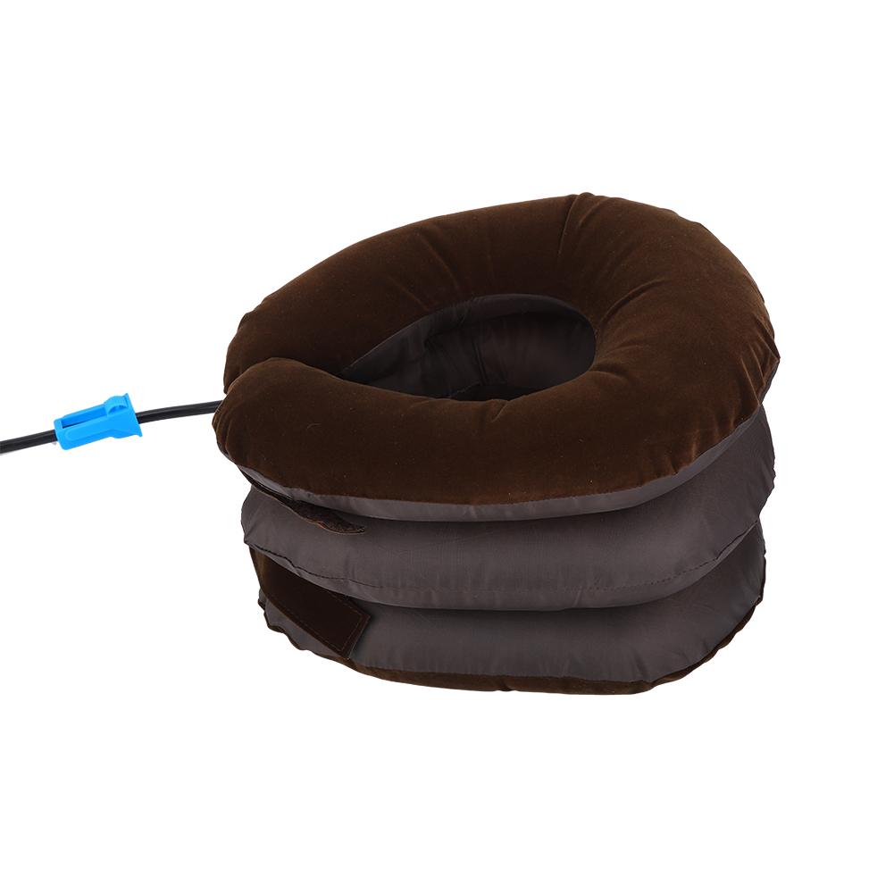 Inflatable Cervical Vertebra Tractor Protector Neck Brace Support Fixation Traction InstrumentCoffee