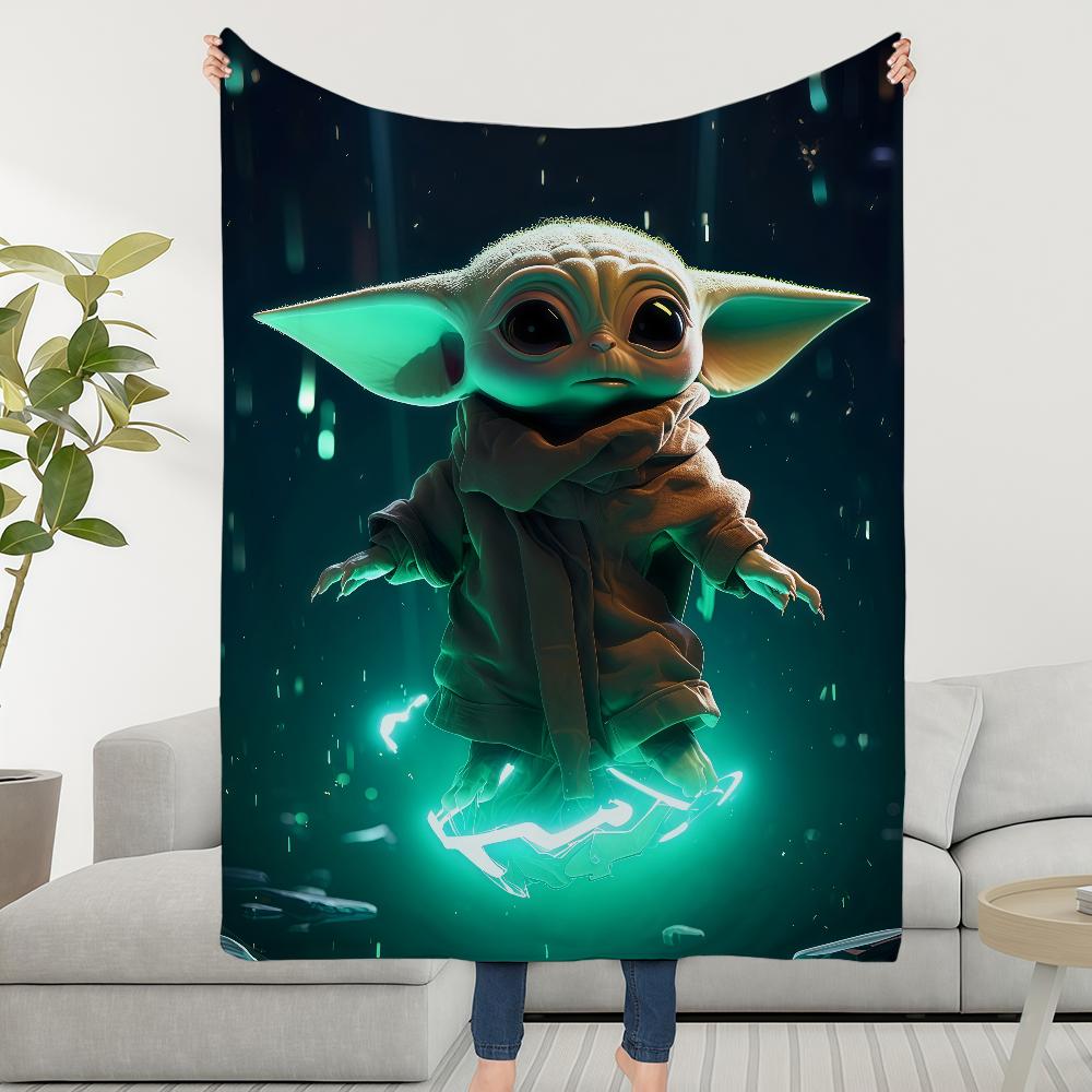 S-StarS W-Wars Baby Y-Yoda Blanket Soft Warm Furry Throw Super Kids Toys Bed Sofa Car Cradle