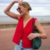The New Women's Top Is A Fashionable and Casual Strappy Rabbit Velvet Vest