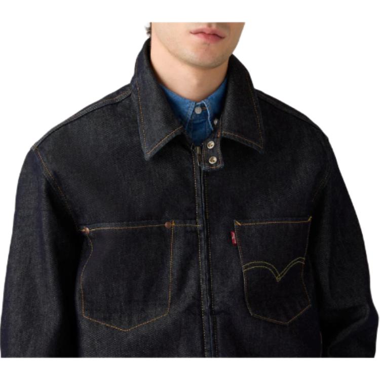 Levis Zip-front Patch-pockets Denim Jacket 003M3-0000