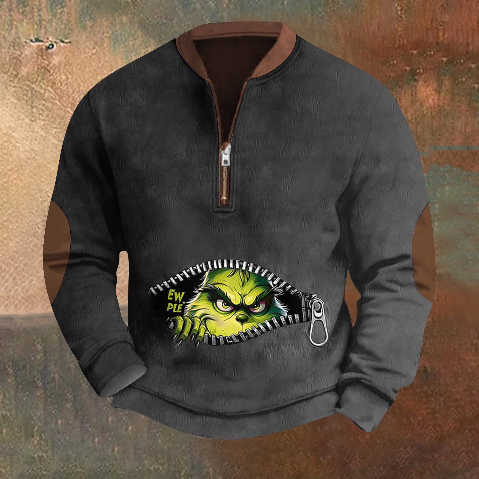 

Чоловічий світшот у стилі ретро з градієнтним принтом L чорний