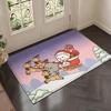 Lovely Cute Character B-BUBU DUDUs Floor Mat Soft Thickened Flannel Door Mat Non-Slip Living Room Rug Home Decor