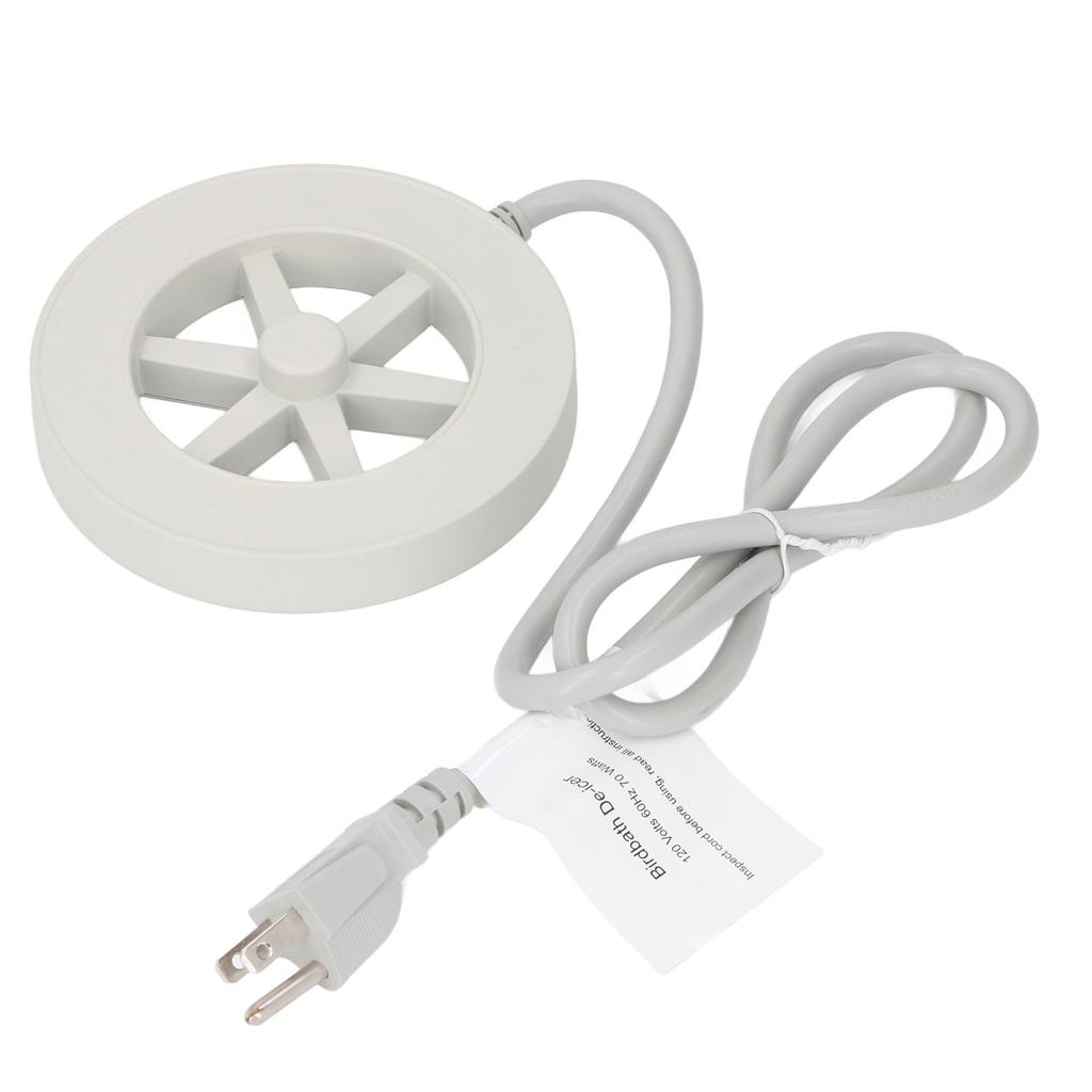 Bird Bath Deicer 70W Thermostatic Control Aluminum Plug and Play Winter Bird Bath Heater for