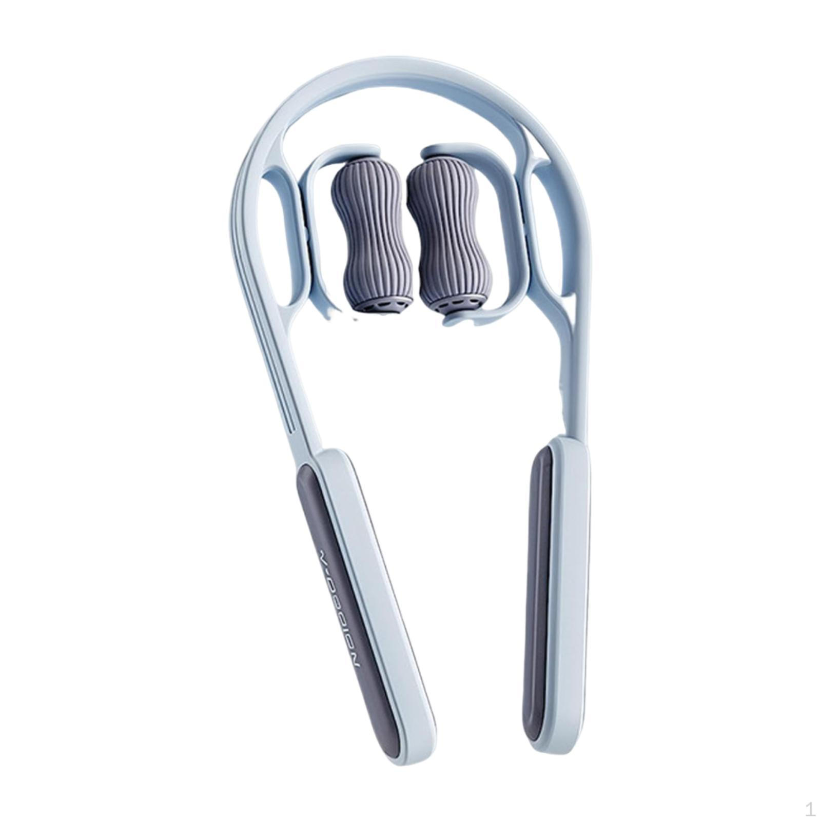 

Массажер для шеи и шейного отдела позвоночника, роликовый, ручной, удобный для ног синий