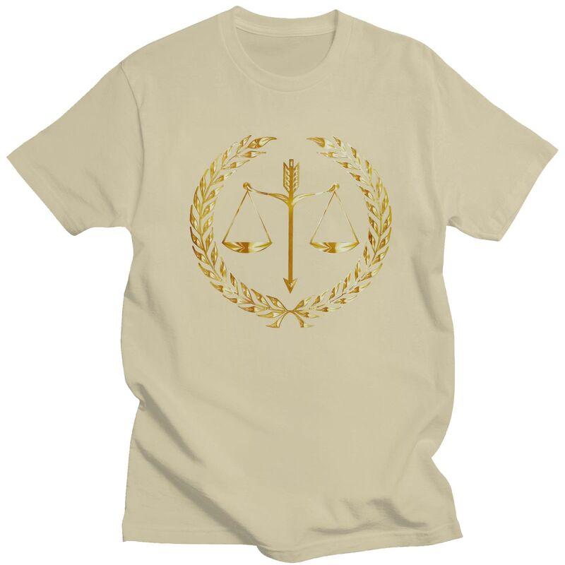 Custom Law Golden Scales Of Justice Tshirt for Men Short Sleeves T Shirt Lawyer Legal Party Tshirts Slim Fit 100 Cotton Tees