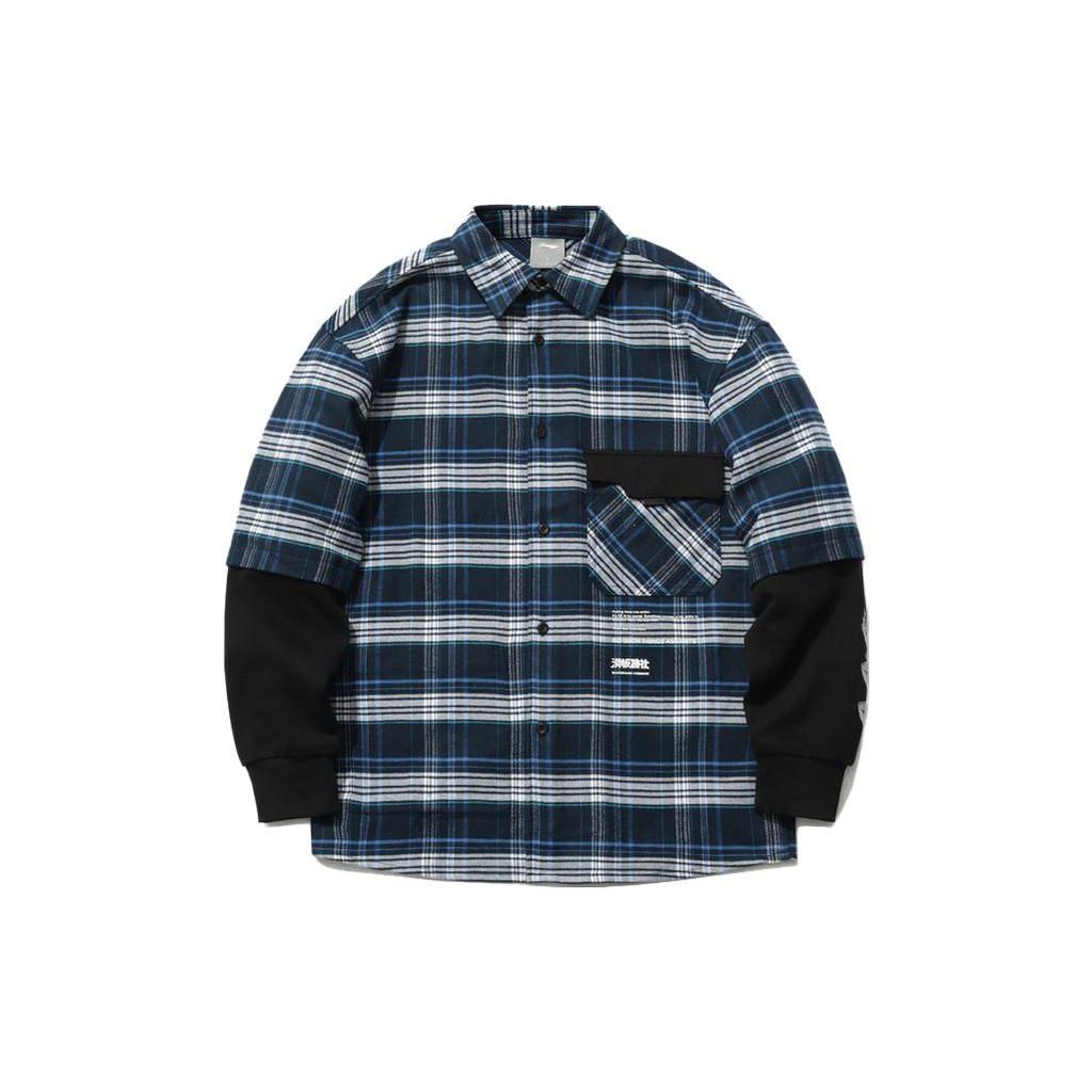 Li Ning Skateboard Series Minimalist Fashion Versatile Casual Shirt Unisex shirts ASHR043-1