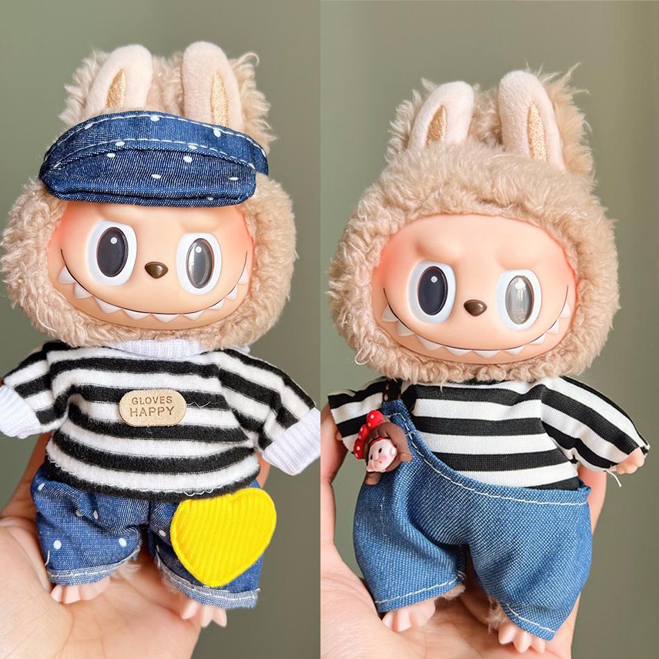 Labubu Ubrania Moda Kombinezony Labubu Idol V1 V2 Lalki Akcesoria do Ubrań 15/17cm Pluszowa Lalka Uniwersalna Zabawka Prezenty W magazynie