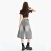 Women's 2025 Retro Wide-Leg Denim Jeans: Trendy, Versatile, Mid-Length Summer Pants