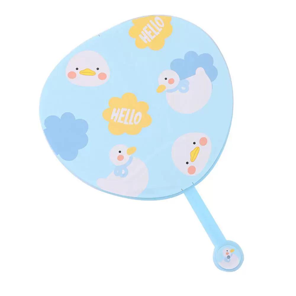Large and Sturdy Cartoon Fan, Plastic Fan, Student Hand-Held Fan, Portable Summer Large Palm Leaf Fan