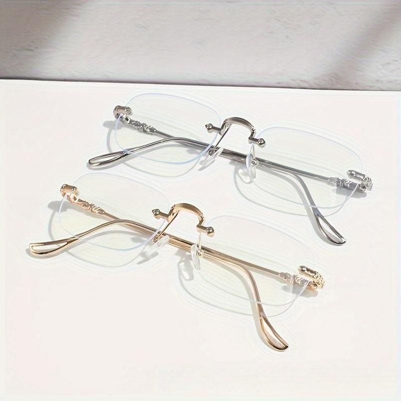 +100~+400 Trendless Frameless Anti-fatigue Anti-blue Light Computer Reading Glasses Fashion And Trend Perfect