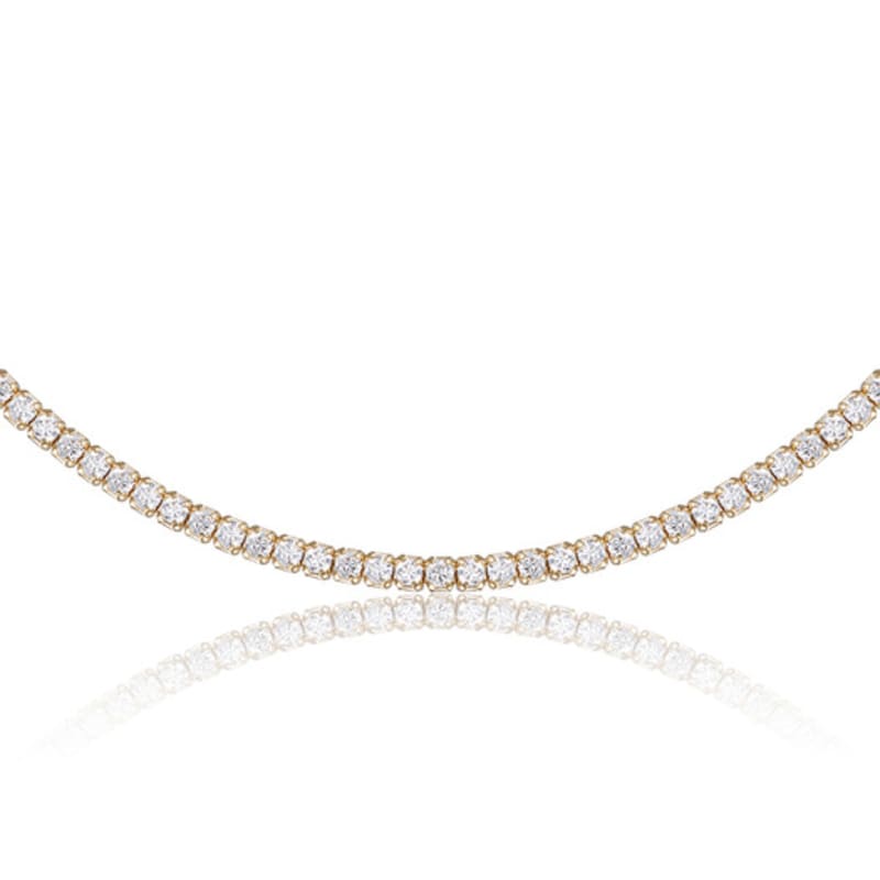 LUNNE Silver 925 Brilliant Slim Tennis Necklace #LSN56