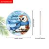 Russian Wooden Christmas Sign with Owl Pattern, Navidad Round Sign for Front Door, Wall Hanging Decor, Ideal Christmas Gift for Friend & Family