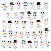 Cute cartoon window decoration window sticker self-adhesive Christmas snowman emoji wall sticker