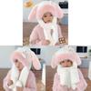 Cute Rabbit Ears Kids Winter Hat With Moving Ears And Warm Fleece For Girls Age 2 To 12