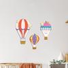 3 Pcs Hot Air Balloon Wall Decor Boho Wooden Nursery Wall Art for Living Room Bedroom Hallway Baby Shower Home Decor
