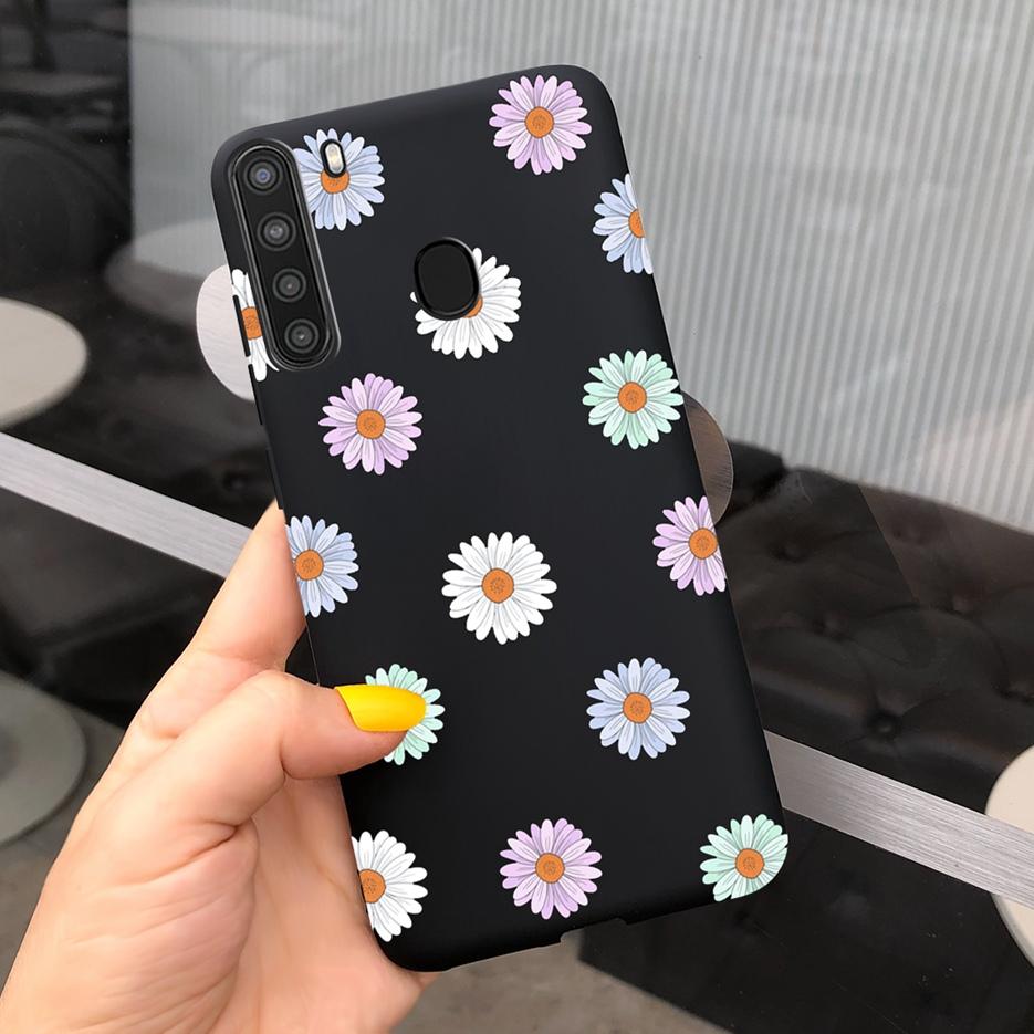 Silicone Phone Case For Samsung Galaxy A21 Case 6.5" Back Cover Coque Soft TPU Fundas Samsung A 21 A21 SM-A215U Protective Shell