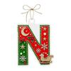 Christmas Themed Acrylic Letter Hanging Ornaments 26 PCS Decorations for Christmas Tree