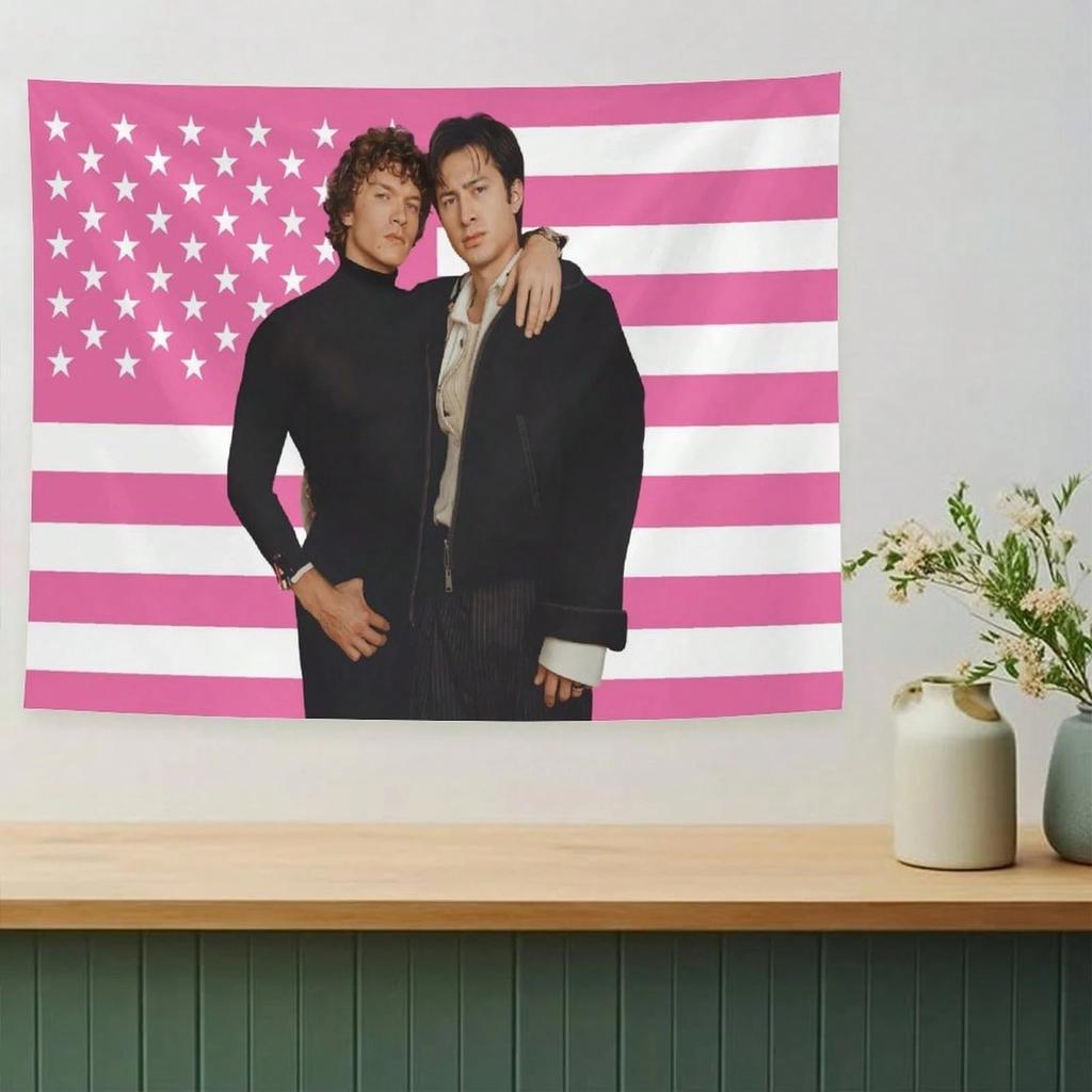 Heated Rivalry American Flag Tapestry Colorful USA Design Room Aesthetic Living Room Party Decor College Dorm Decor Barton