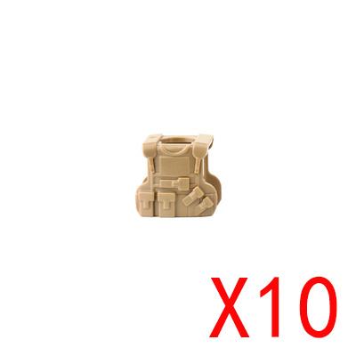MOC City Building Blocks Weapons Accessories Special Forces Tactical Vest Armor Body Figure Helmet Equipment Pack Brick K062