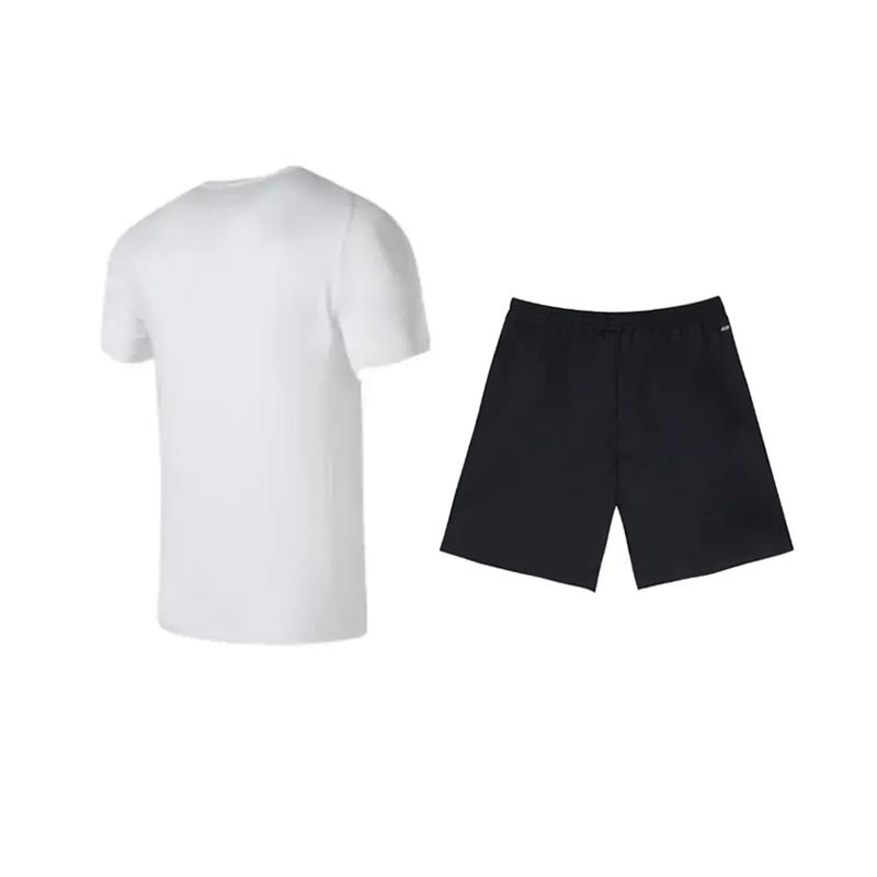 Li-Ning Plain Simple Quick-Dry Breathable Cool Comfortable Round Neck Pullover Short Sleeve T-Shirt Casual Sports Set Unisex Tops ATSU819-2+YKSV147-2