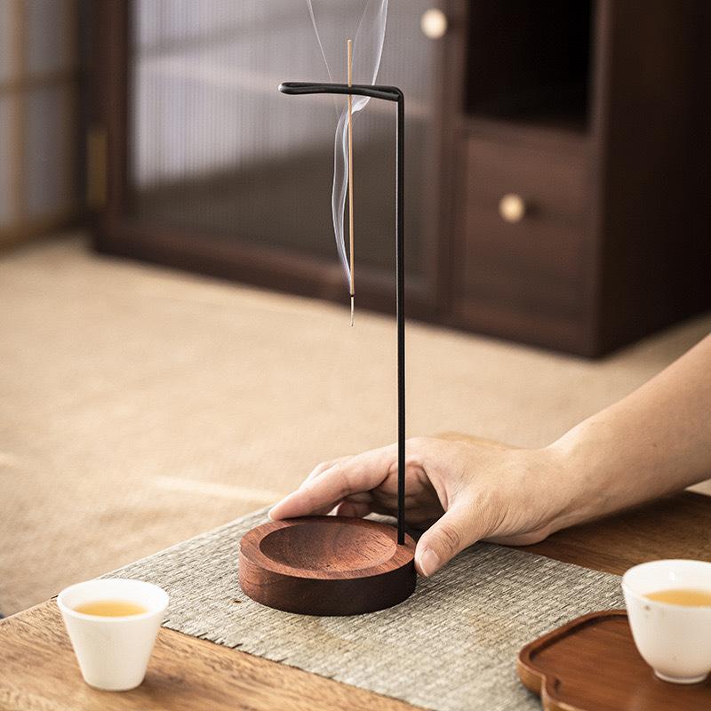 Creative Upside Down Incense Burner Incense Stick Holder Wooden Anti-Ash Design Incense stick Meditation Spa Room Home Decor