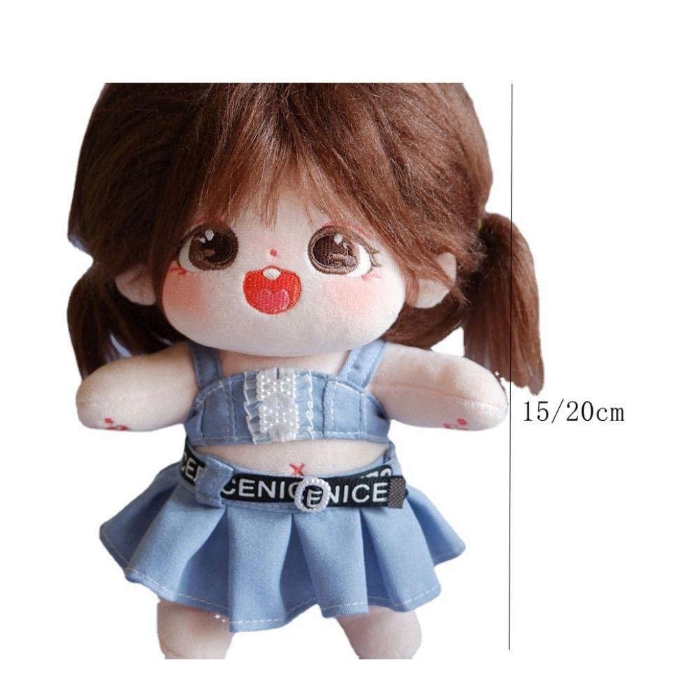 T-shirt 15/20cm Cotton Doll Clothes Princess Skirt Plush Toy Clothes Cute Idol Doll Clothes  Kids
