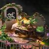 Wooden Miniature Doll House Assembly Model Building Room Bedroom Decoration With Furniture LED Lights Christmas Gifts Dollhouse