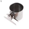 Metal Bird Parrot Feeder Food Water Feeding Bowl Pet Cage Clip Cup Dispenser