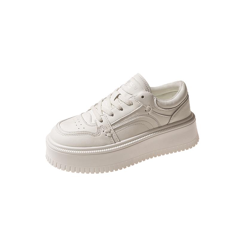 

Модные белые парусиновые кроссовки для женщин с круглым носком и толстой подошвой, однотонные туфли для студенток, спортивная и повседневная обувь на открытом воздухе 40 белый