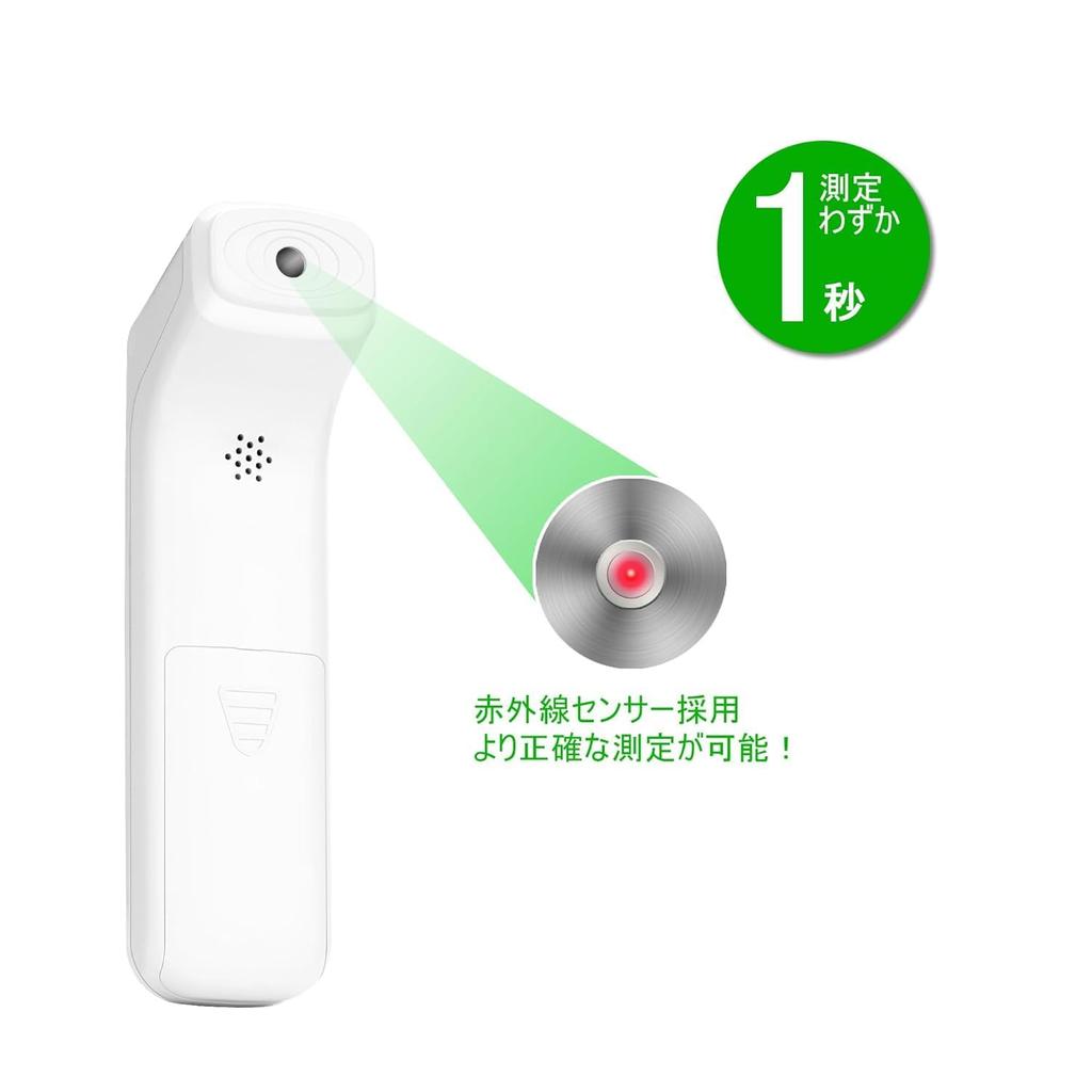 FIDAC Elektronisches Temperatur 32 Thermometer Berührungsloses Thermometer, Infrarot, Schnell, 1-Sekunden-Messung, Aufzeichnungen, Berührungslos