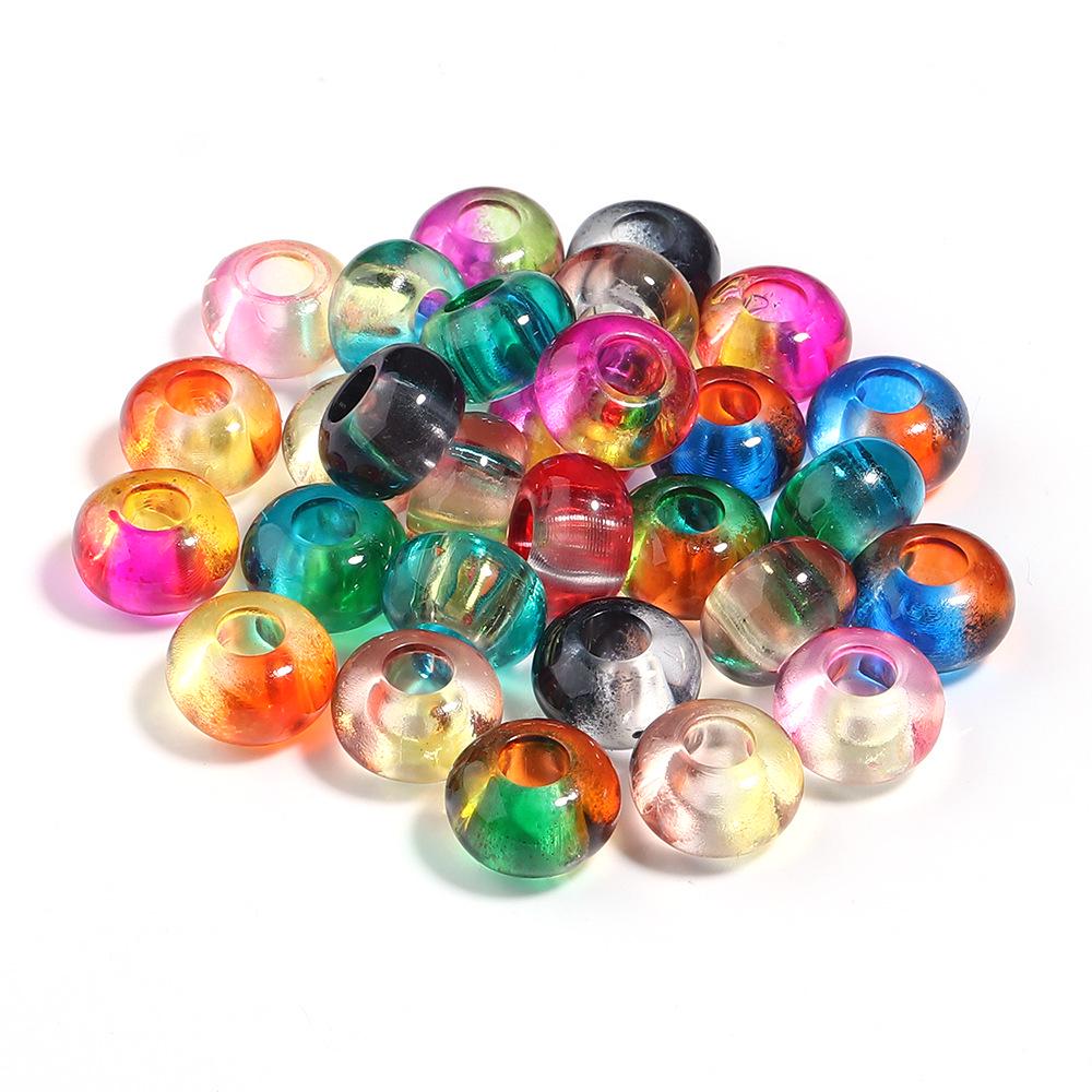 

Акриловые матовые двухцветные разделительные бусины-абаки для изготовления украшений своими руками 30 pcs/pack, Size: 14mm, Hole: 5.7mm