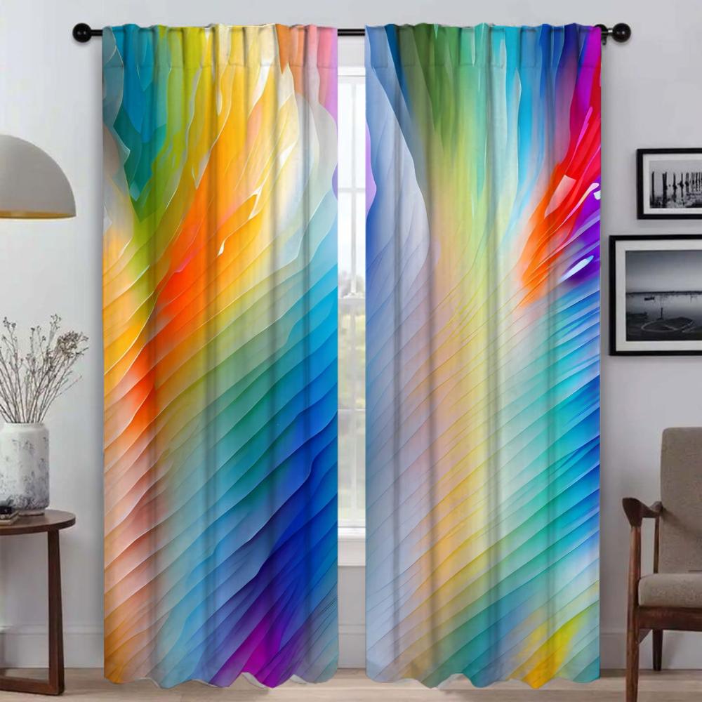 

Тюль Happy Dopamine для спальни, домашний интерьер, шторы для гостиной, шторы для перегородок, шторы из 2 предметов, камера W50xH70cmx2pcs-CL