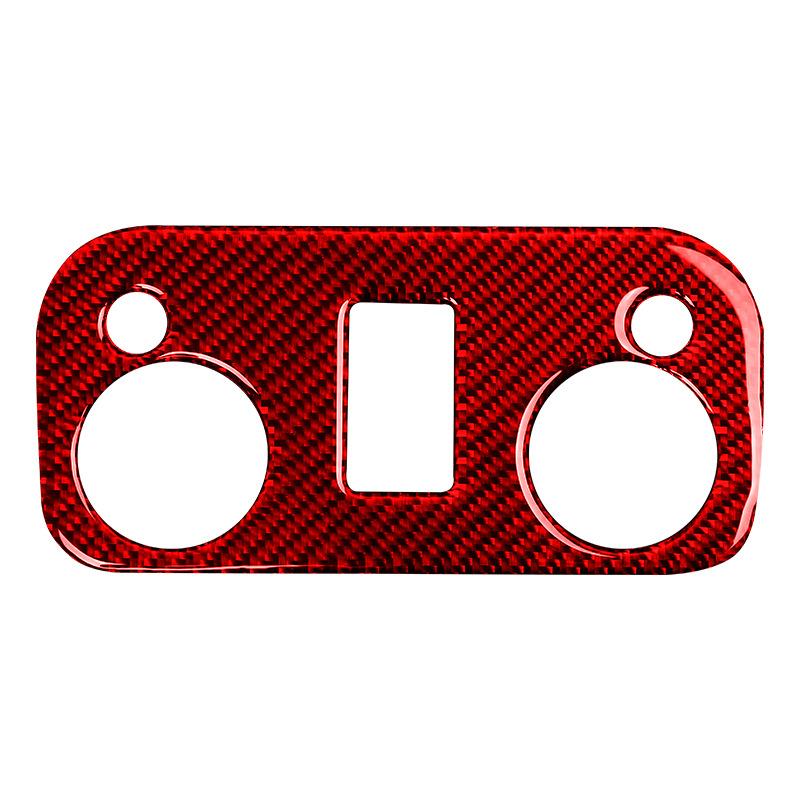 Carbon Fiber Car Roof Reading Light Panel Book Lamp Trim Frame Decoration Sticker For Ford Mustang 2015- Interior Parts