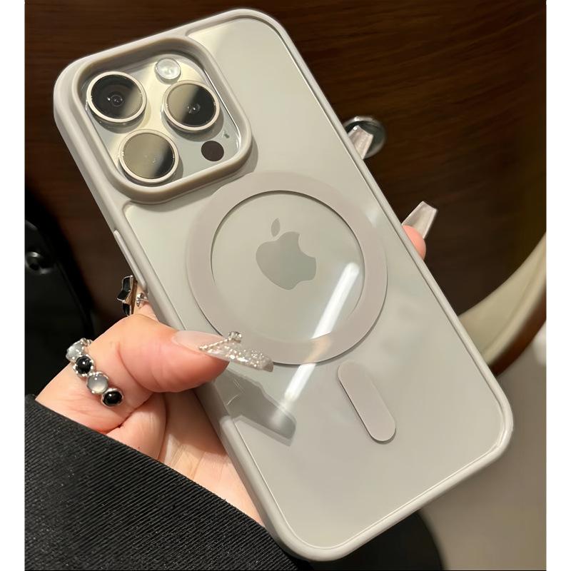 Compatible with Apple 17PM Magnetic Phone Case, Transparent Acrylic Heat Dissipation and Drop Protection, IPhone 15 Frosted Protective Case 16.