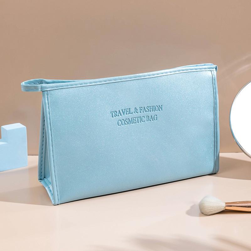 Modern Minimalist Pu Makeup Bag With Waterproof Design For Travel And Storage