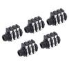 5Pcs Stereo Jack Socket 6.35mm 6P Microphone Connector Pickup Jack Socket for Replacement Reverse