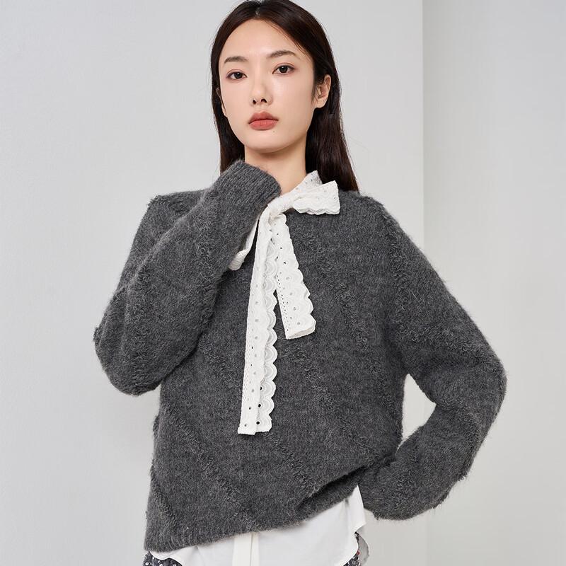 Iveni 2025 Autumn Women's Knitted Round Neck Sweater AEOK655
