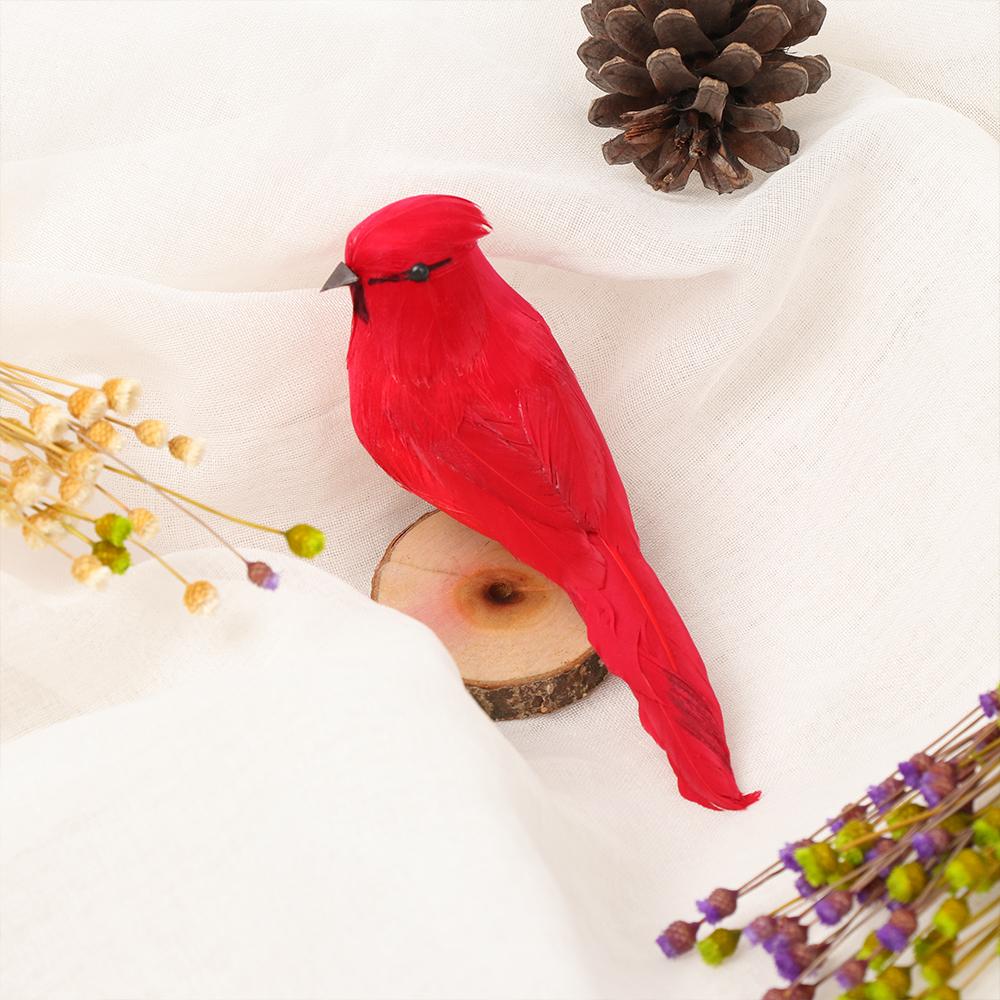 Handicraft Home Decor Garden Ornament Simulation Parrot Bird Model Real Feathers Artificial Animal