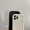 Korean Aesthetic Ice Cream Frame Case for iPhone 14 Plus 12 13 Mini 11 Pro Max X XR XS Max 7 8 6 6S Plus Cute Curly Wavy Cover