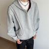 Autumn 2025 Color Block Unisex Korean Style Cardigan Hoodie - Trendy, Age-Reducing Casual Jacket