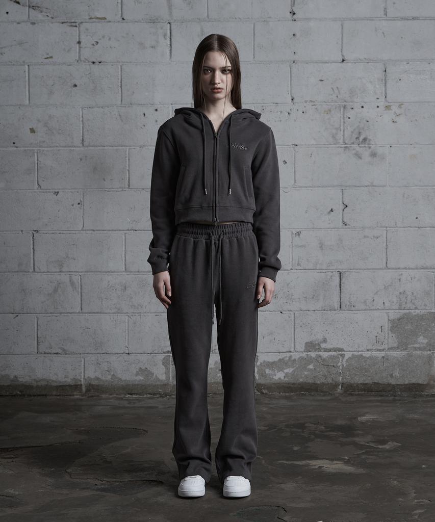 Archive Embroidered Bootcut Pants (Dark Gray)