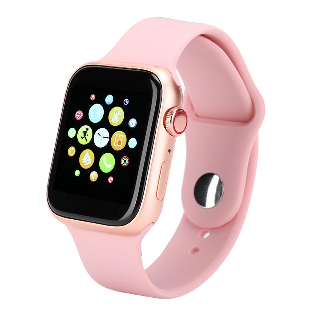 

W98 1.54 Большой экран Смарт-часы Модные спортивные часы с дисплеем температуры Браслет(розовый ) розовый