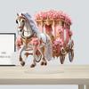 2D Romantisches Weißes Pferd & Blumenkutsche Farbdruck Acryl Tischaufsteller Familienweihnachtsfeier Multifunktionale Heimdekoration