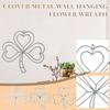 Metal Wall Wreath Hanger - Ironwork Display Shelf For Decorations, Keys, And Kitchen Utensils