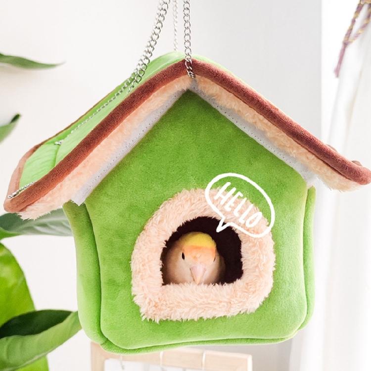 Warm Parrots House Plush Bird Cage Accessory Removable Liner Quickly Installation For Various Climates
